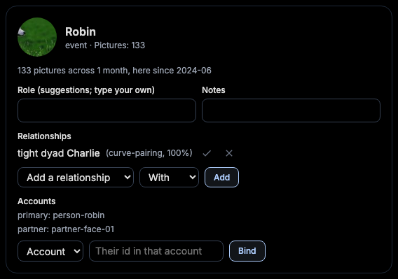 Person settings with a partner-account ID binding