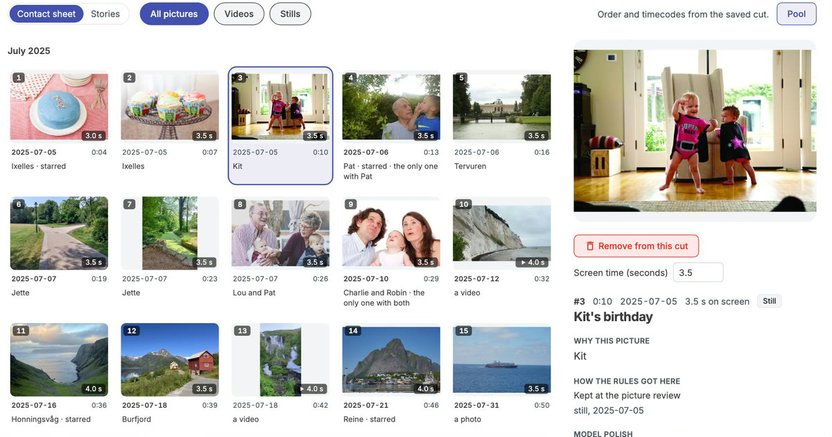 Immich Memories - automatic memory films from your self-hosted photo library